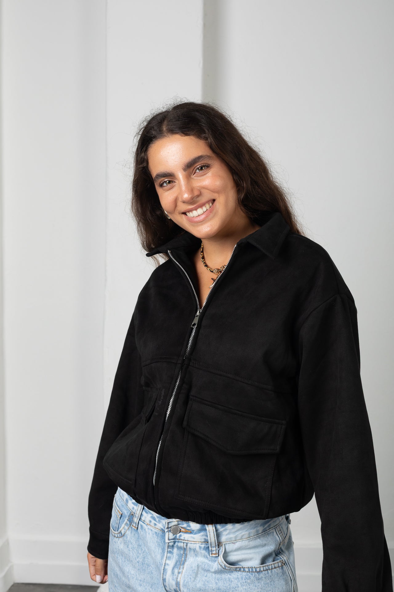 Campera Nina negra