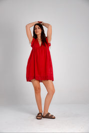 Vestido Amber bordó