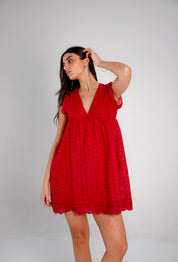 Vestido Amber bordó