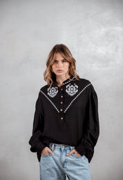 Camisa Ágatha negra