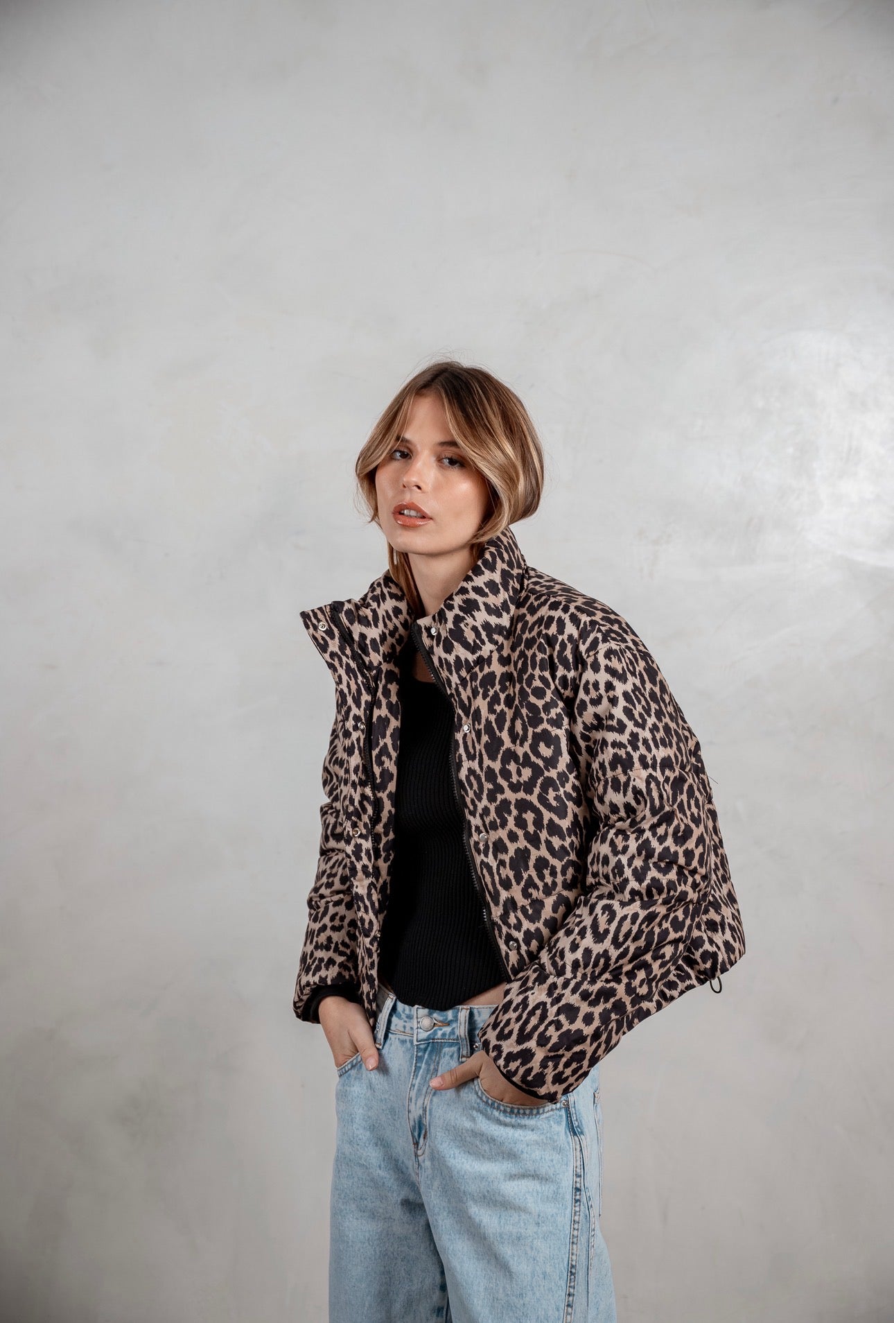 Puffer print beige