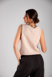 Chaleco Sophie beige