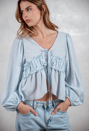 Camisa Viena celeste