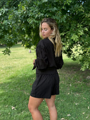 Conjunto Delphine negro