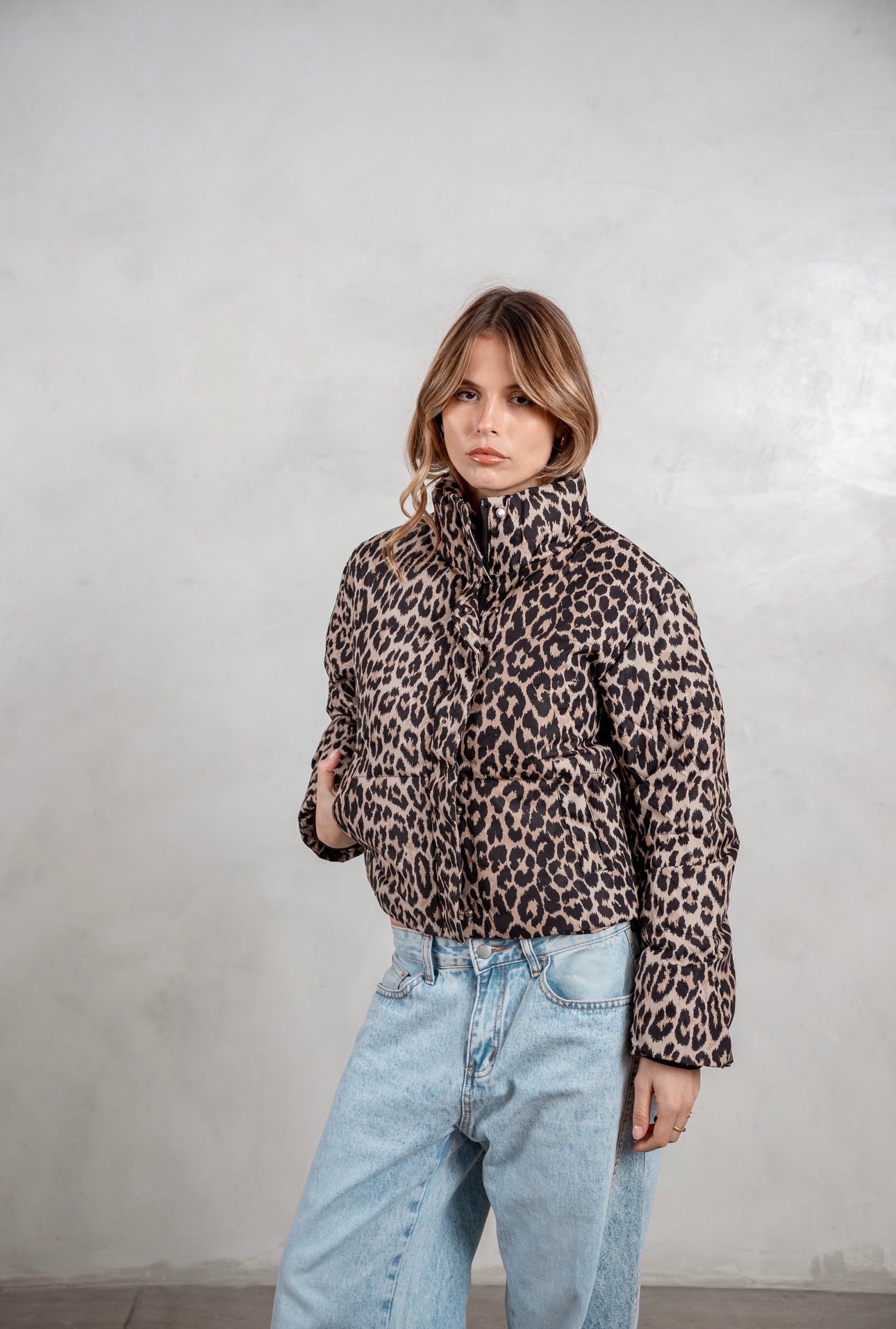 Puffer print beige