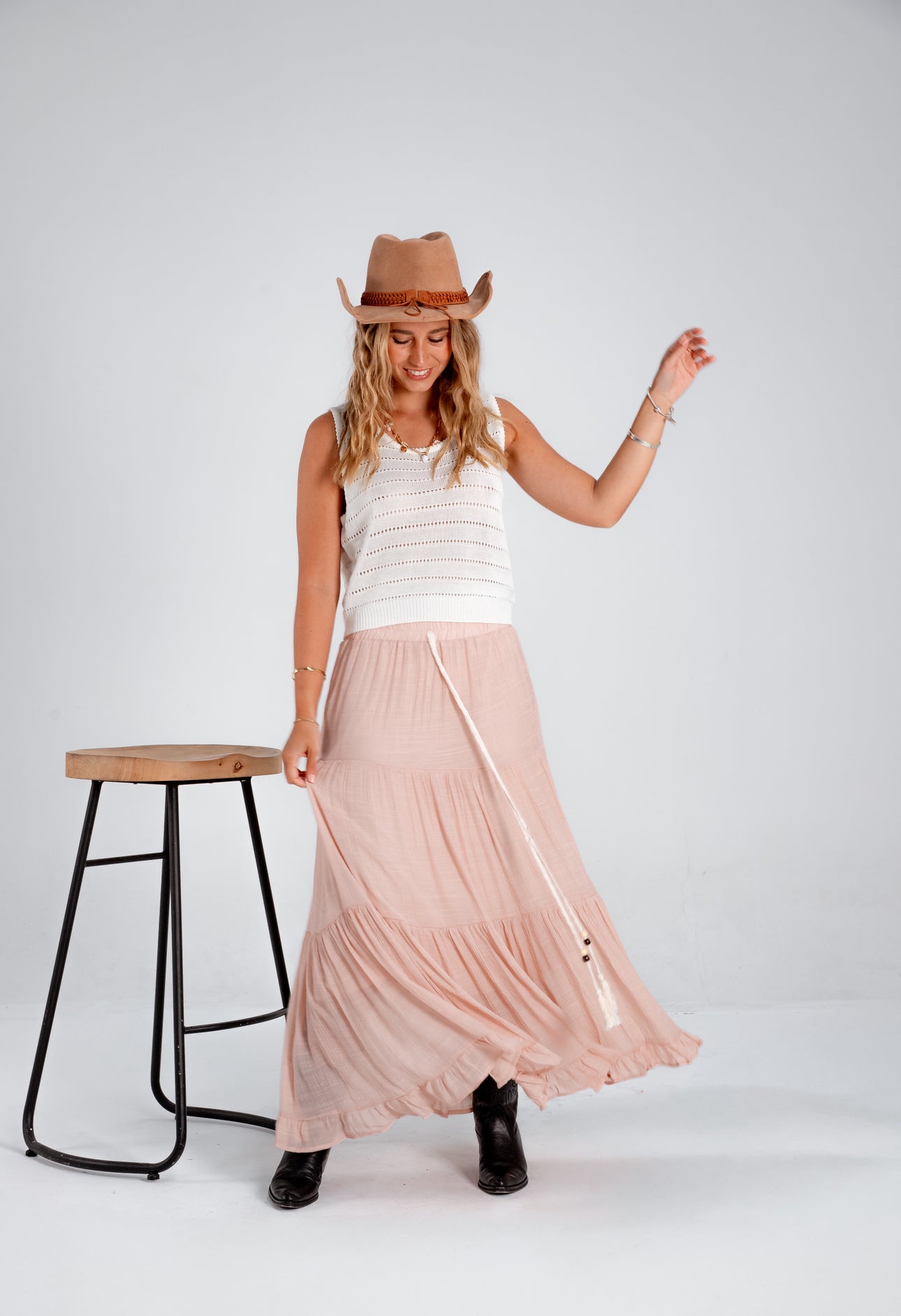 Pollera Muse rosa