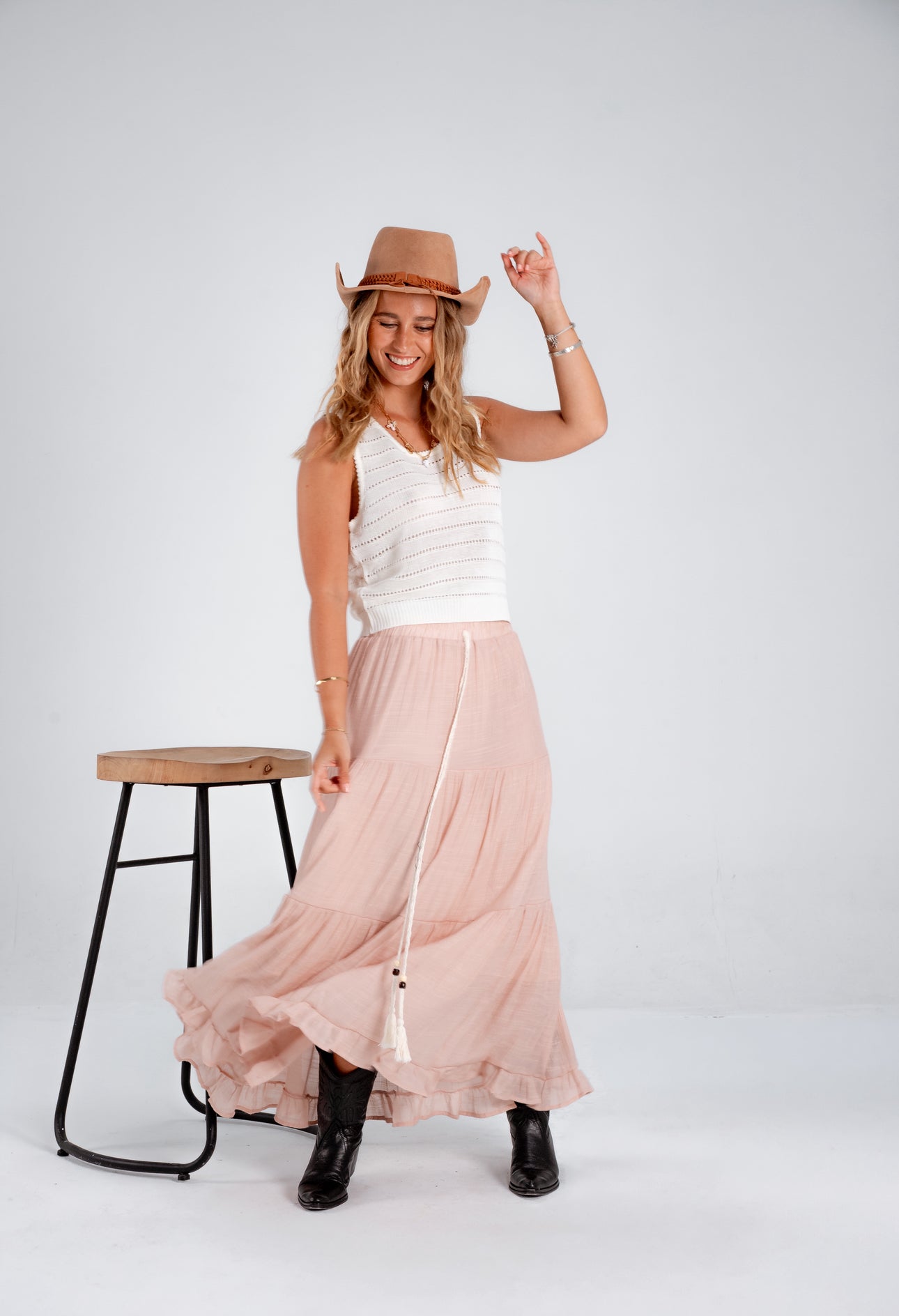 Pollera Muse rosa