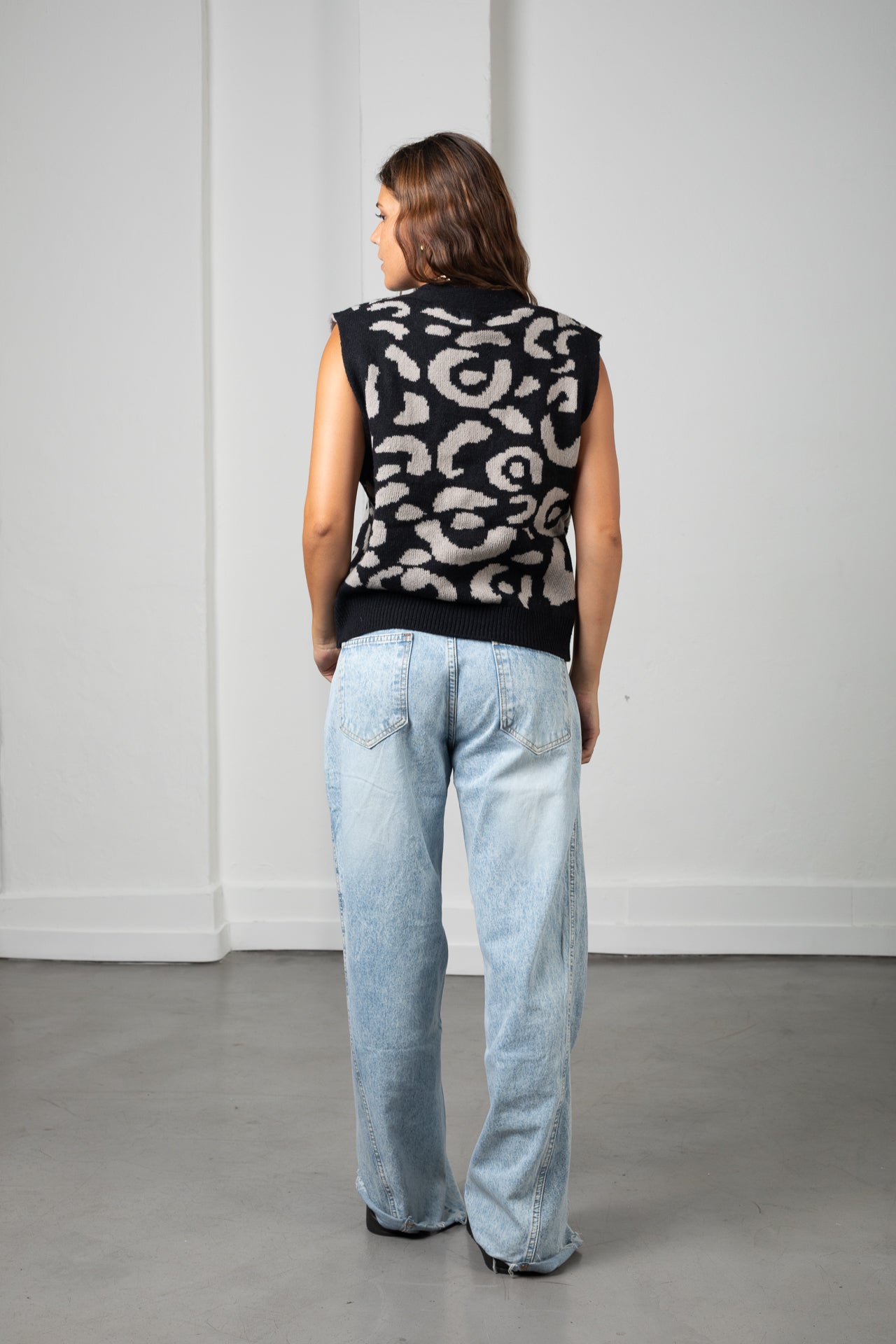 Chaleco Print negro