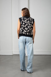 Chaleco Print negro