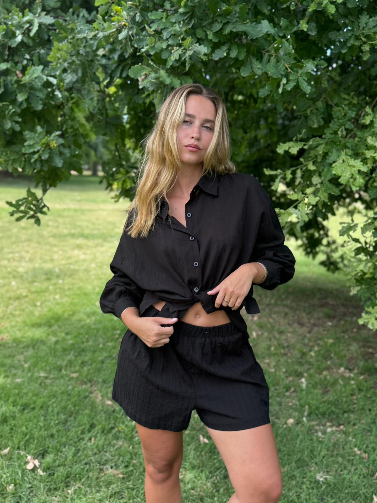 Conjunto Delphine negro