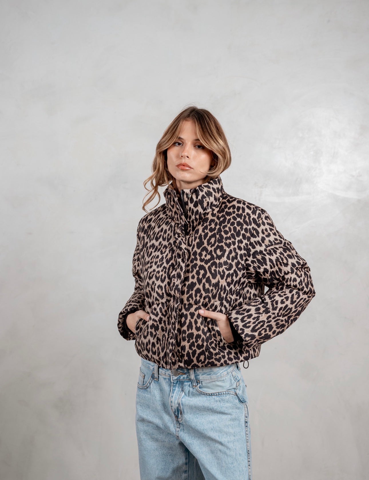 Puffer print beige
