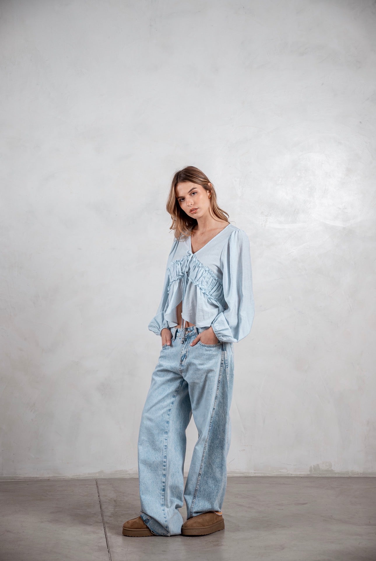 Camisa Viena celeste