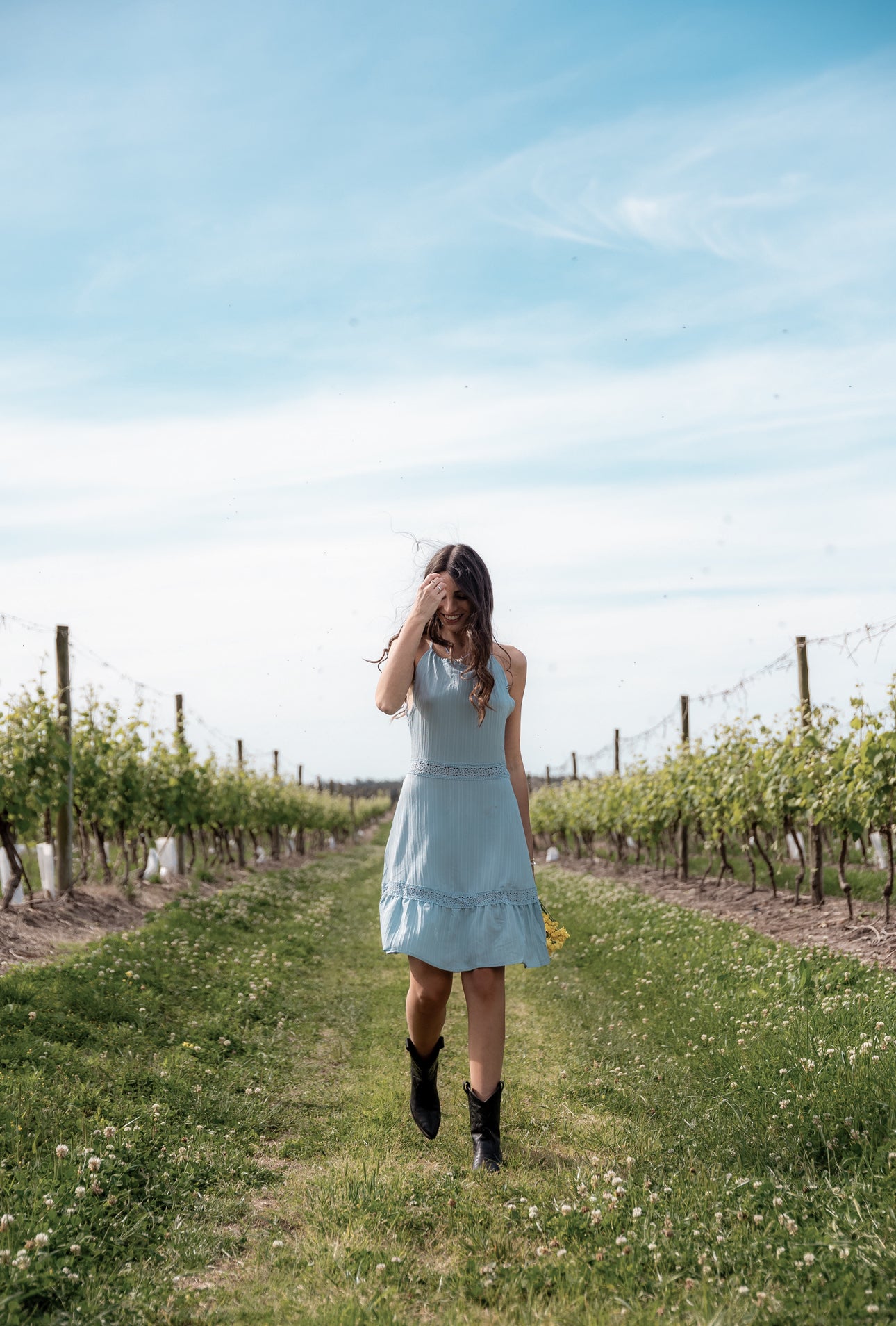 Vestido Aimé celeste