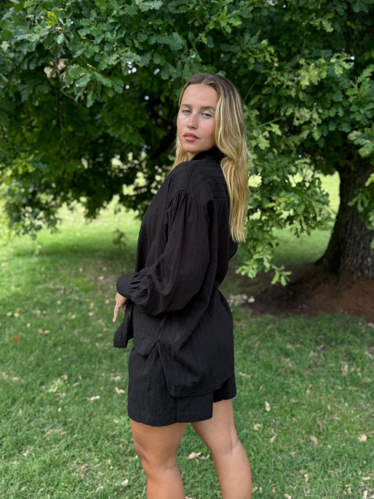 Conjunto Delphine negro