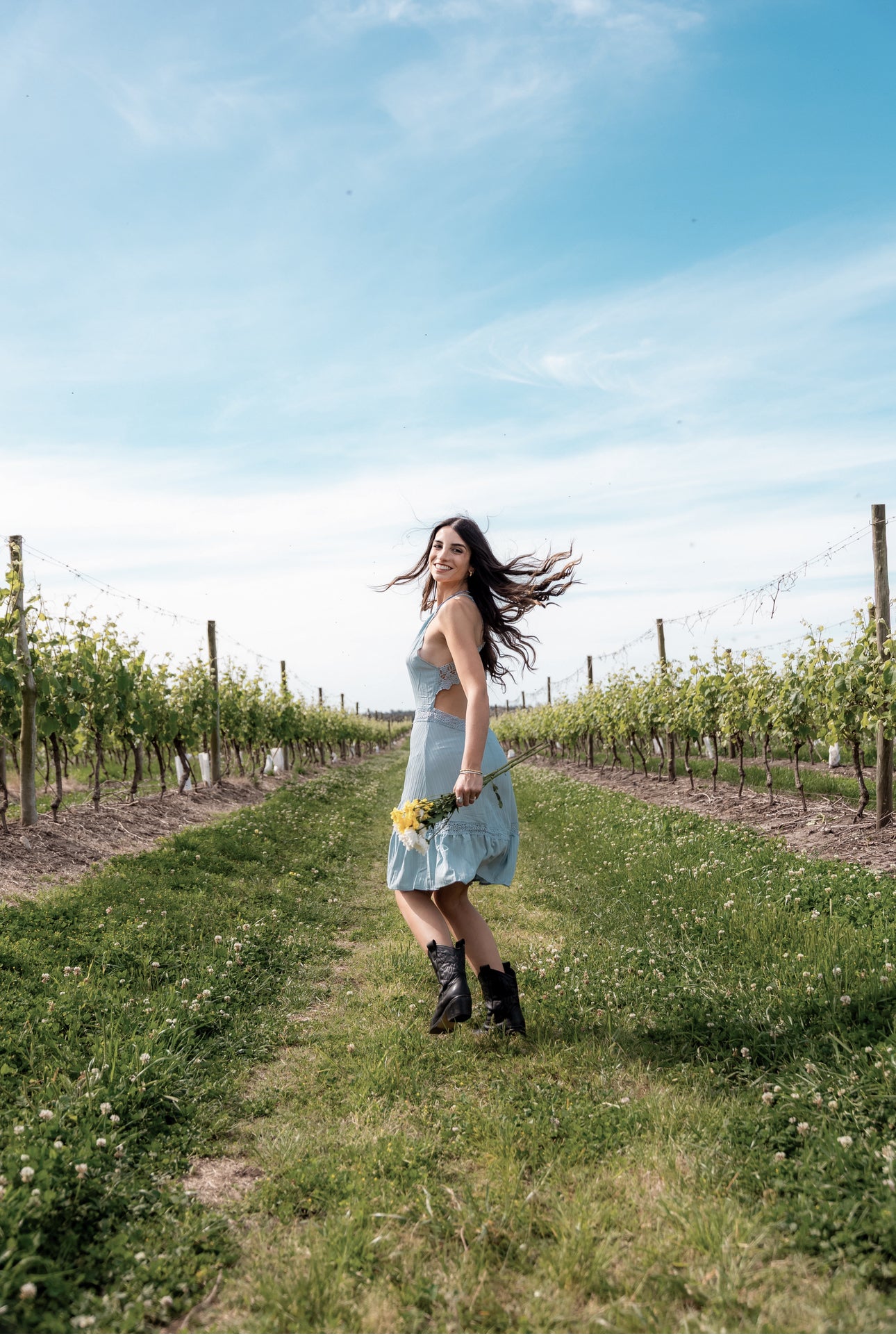 Vestido Aimé celeste