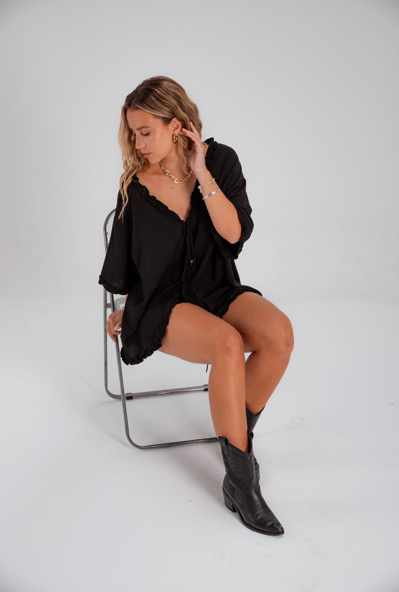 Blusa Belly negra