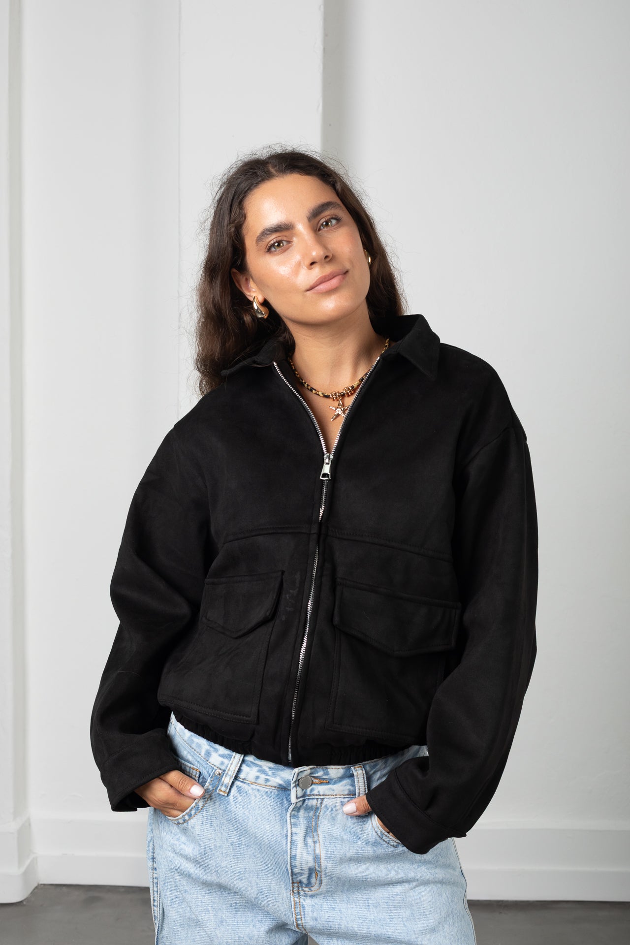 Campera Nina negra