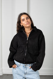 Campera Nina negra