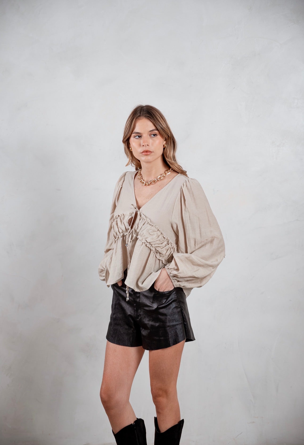 Camisa Viena beige