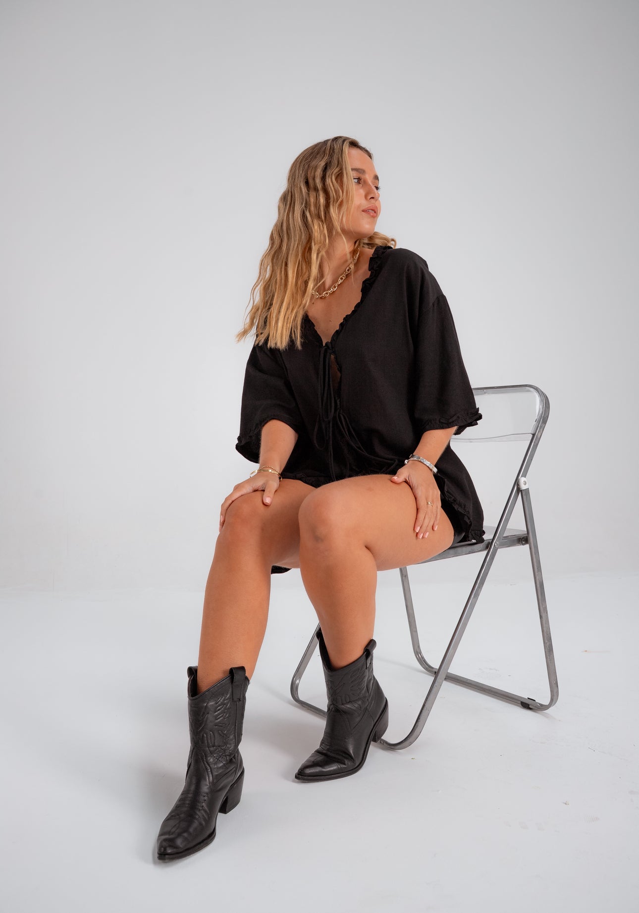 Blusa Belly negra