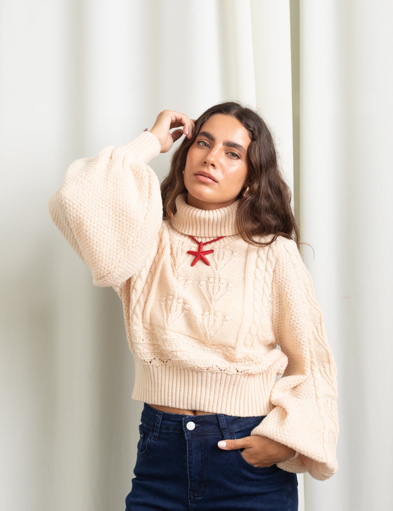 Polera Belle manteca