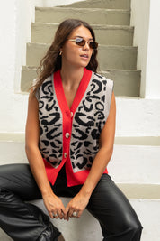 Chaleco Print rojo