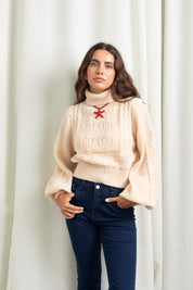 Polera Belle manteca