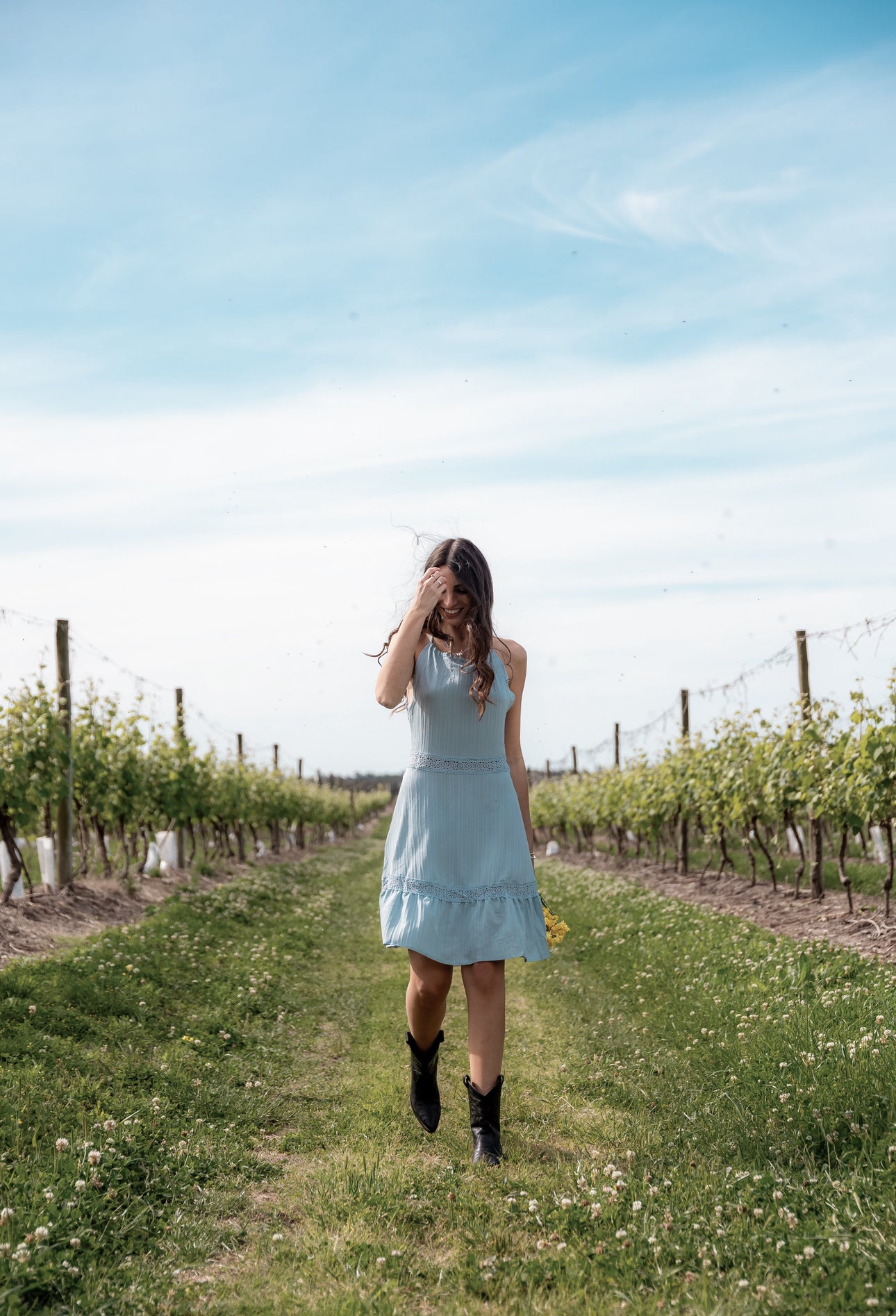 Vestido Aimé celeste
