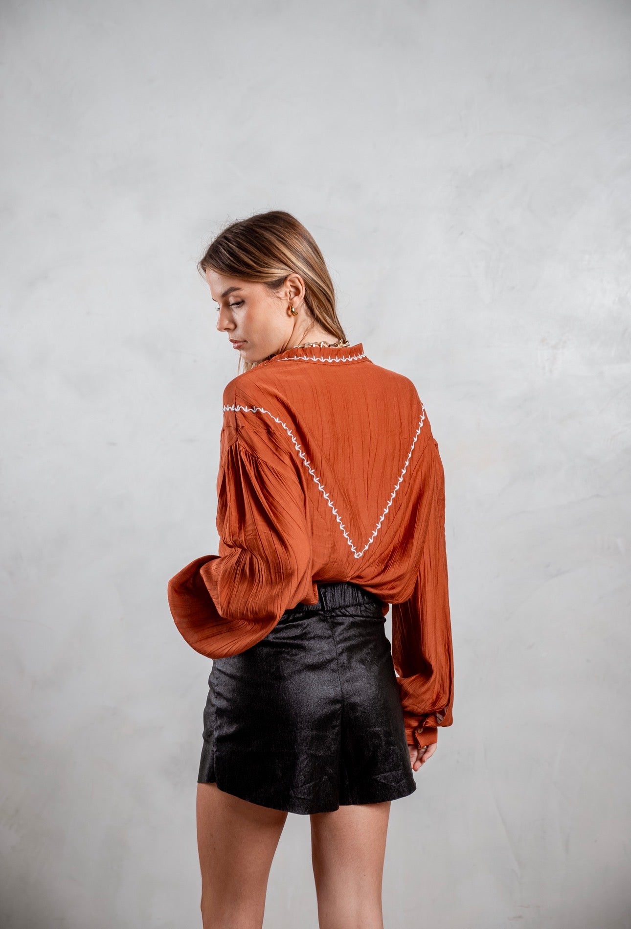 Camisa Ágatha terracota