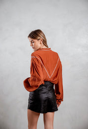 Camisa Ágatha terracota