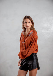 Camisa Ágatha terracota
