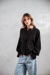 Camisa Jazmín negra