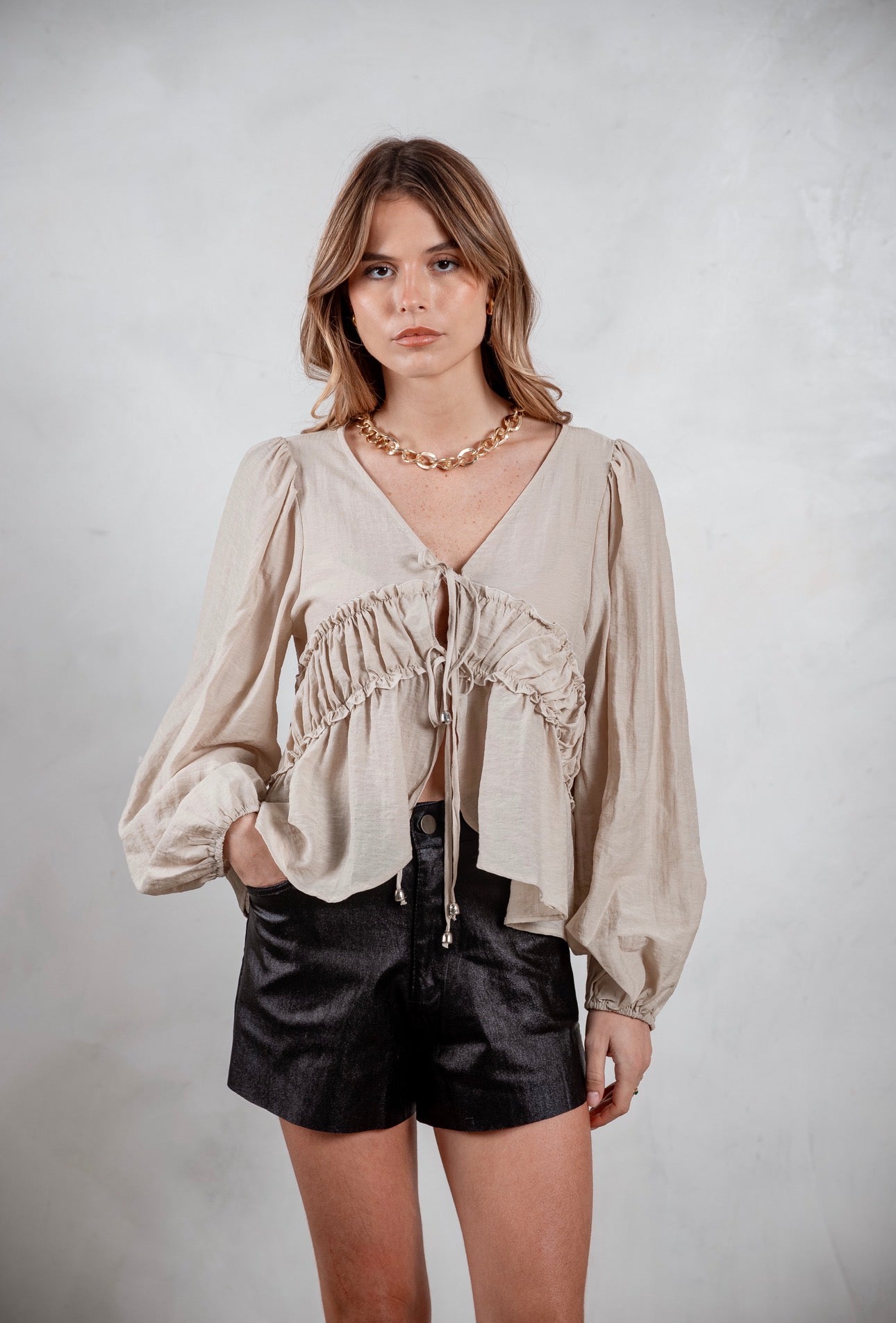 Camisa Viena beige