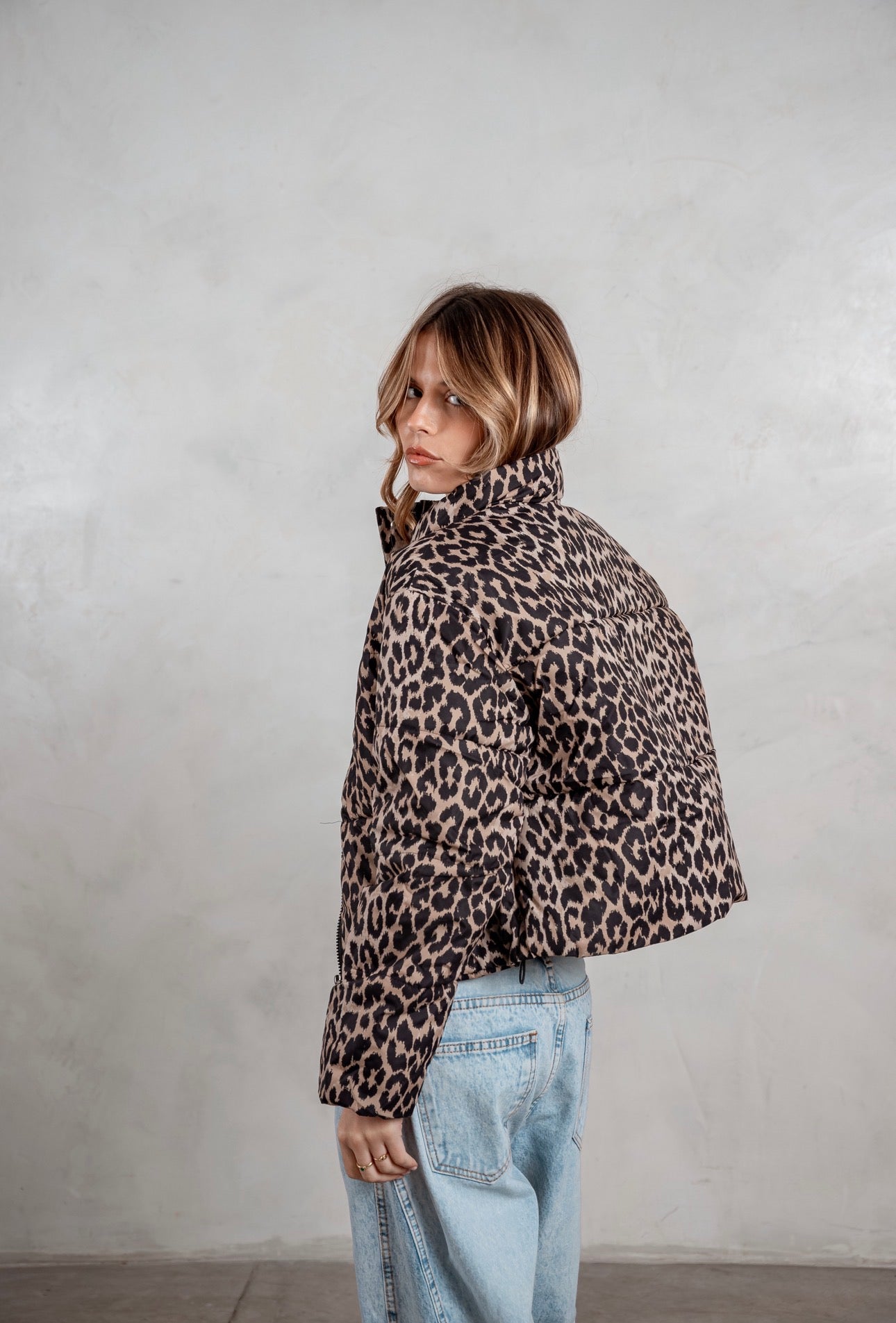 Puffer print beige