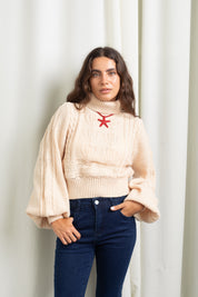 Polera Belle manteca