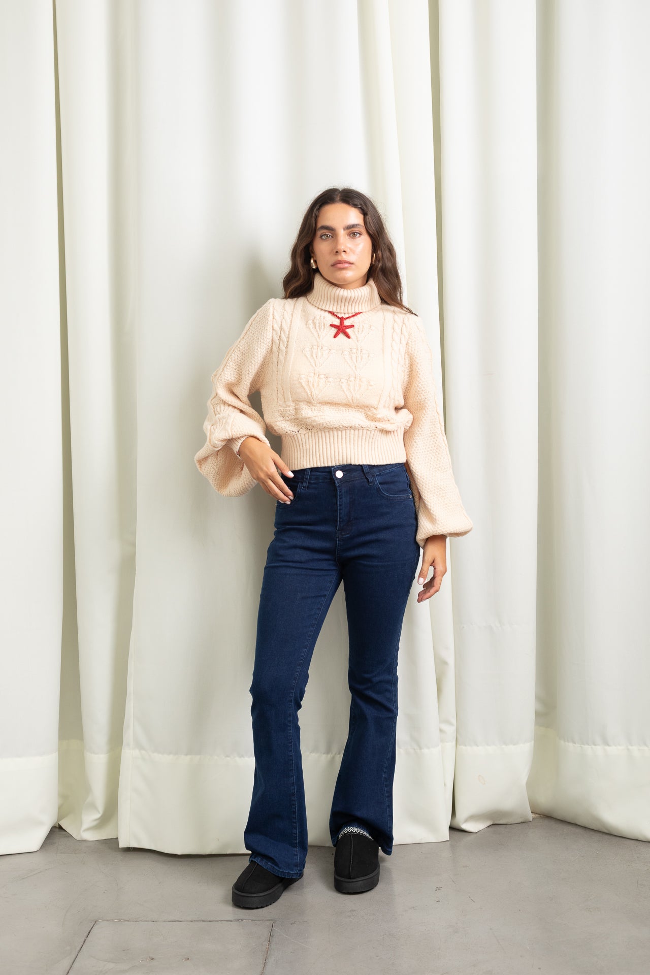 Polera Belle manteca