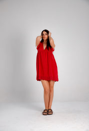 Vestido Amber bordó