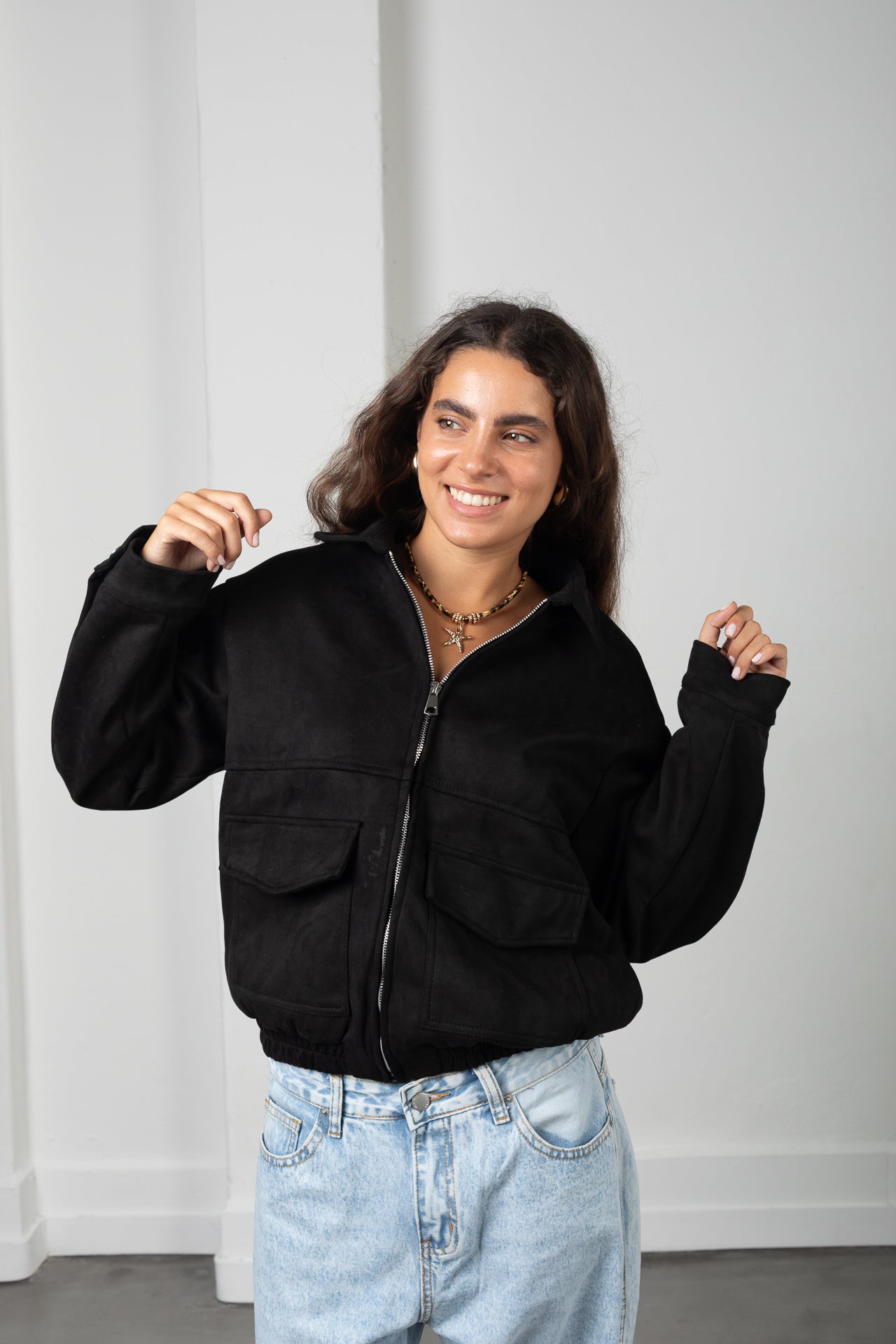 Campera Nina negra