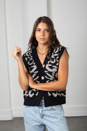 Chaleco Print negro