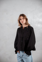 Camisa Jazmín negra