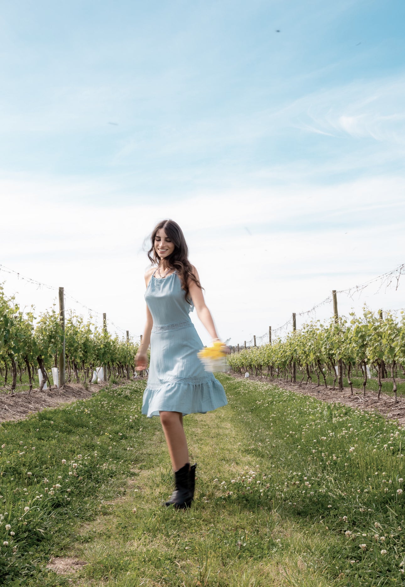 Vestido Aimé celeste