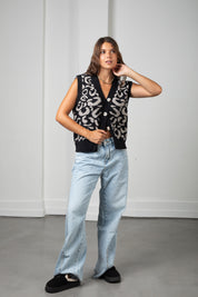 Chaleco Print negro