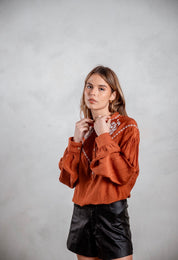 Camisa Ágatha terracota
