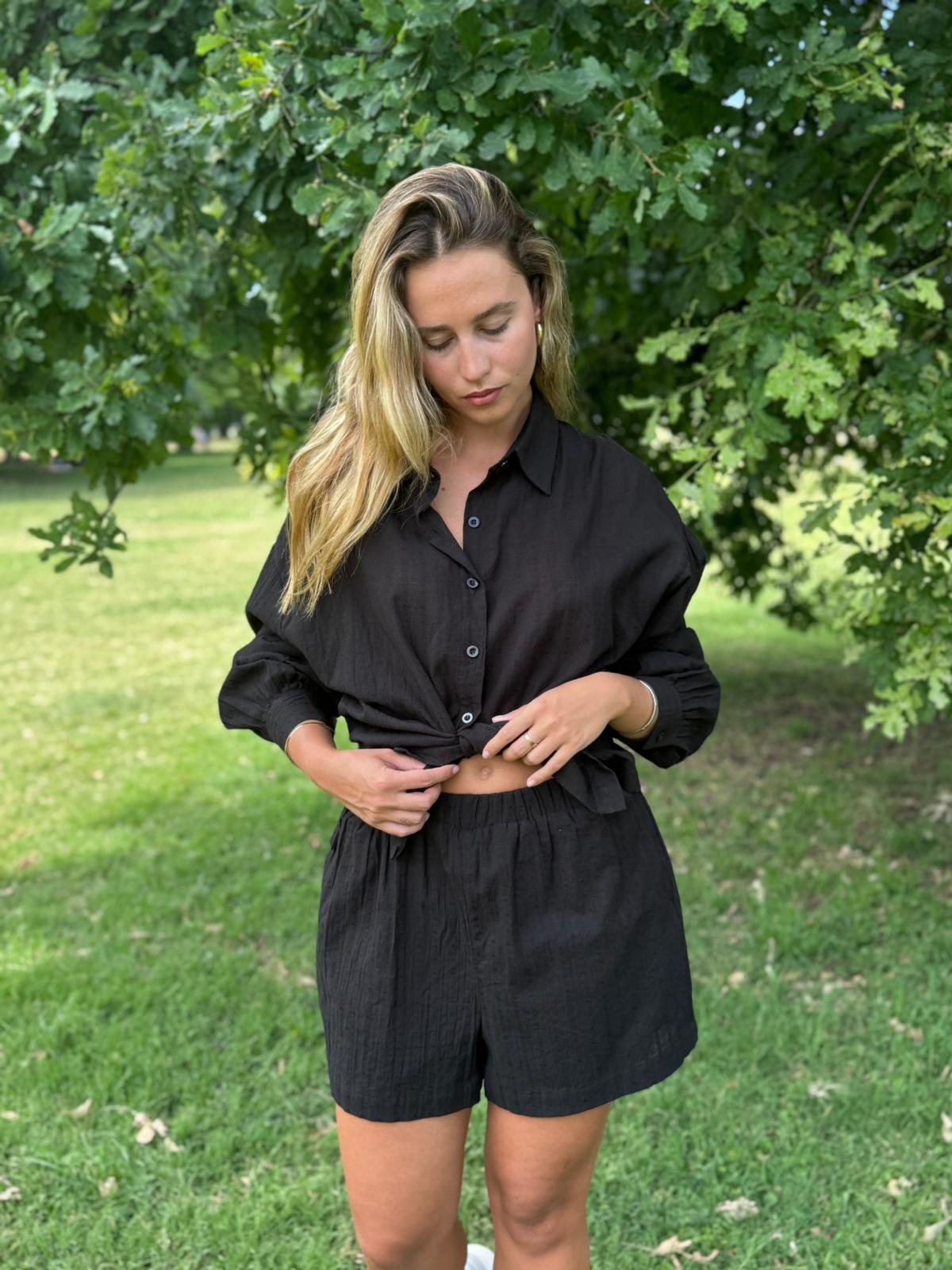 Conjunto Delphine negro