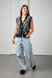 Chaleco Print negro