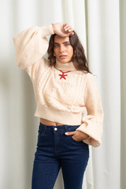Polera Belle manteca